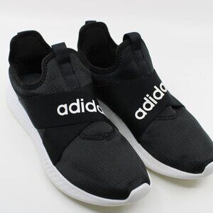 Adidas Women Shoes Slip on SZ 9M Black White Cushion Padded Athletic